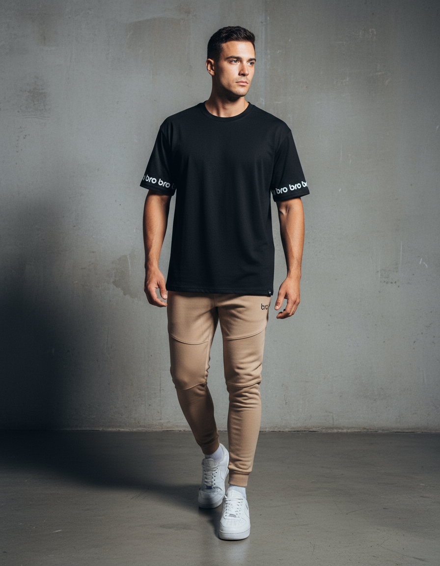 T-shirt de sport oversize homme noir Impact - BRO Apparel, vue 4