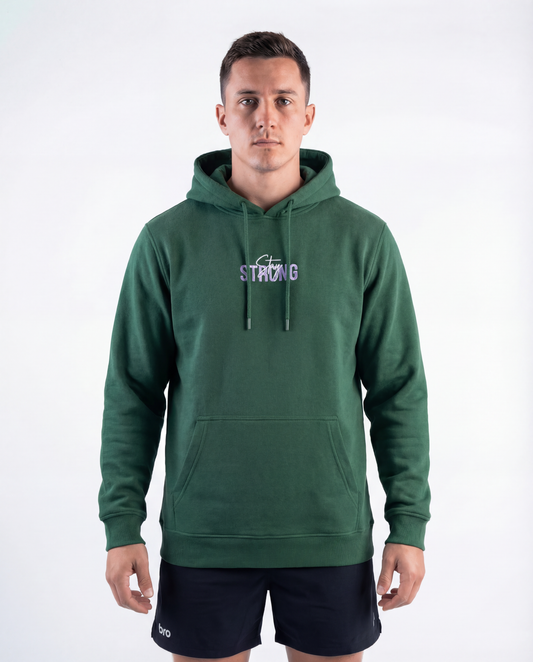 Sweat à capuche vert forêt Heavy unisexe - BRO Apparel