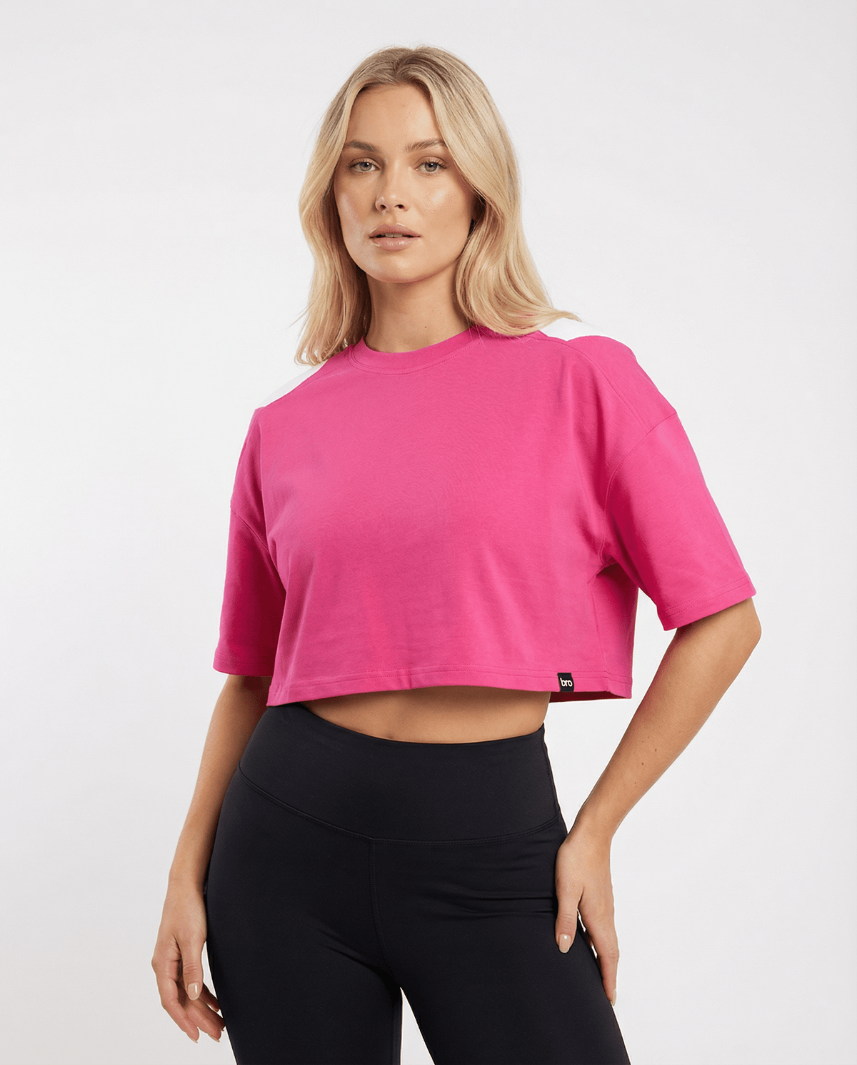 Crop top de sport oversize femme rose Impact - BRO Apparel