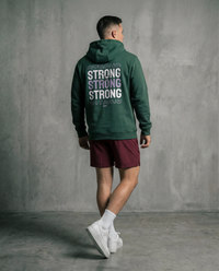 Sweat à capuche vert forêt Heavy unisexe - BRO Apparel, vue 3