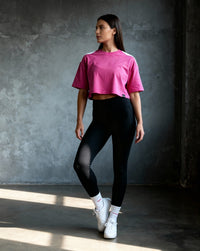 Legging de sport femme côtelé taille haute noir - BRO Apparel, vue 4