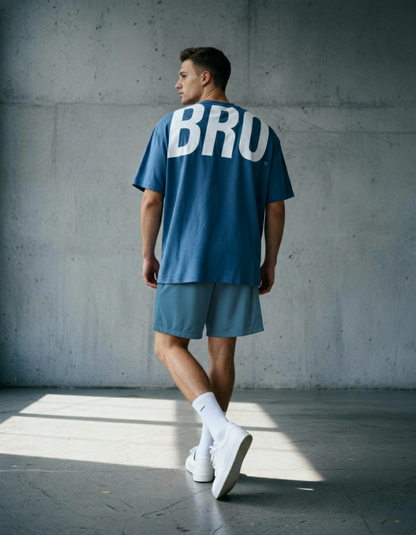Short de sport homme bleu Impact - BRO Apparel, vue 4