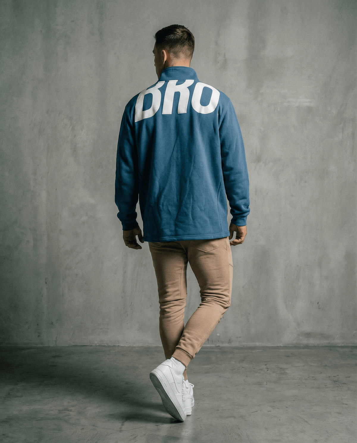 Sweat oversize homme bleu Biggy - BRO Apparel, vue 3
