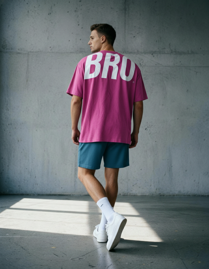 T-shirt de sport oversize homme rose Impact - BRO Apparel, vue 4