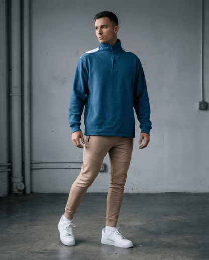 Sweat oversize homme bleu Biggy - BRO Apparel, vue 4