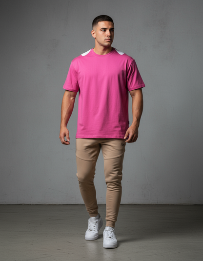 T-shirt de sport oversize homme rose Impact - BRO Apparel, vue 3