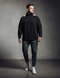 Sweat oversize homme noir Biggy - BRO Apparel, vue 3