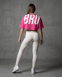 Crop top de sport oversize femme rose Impact - BRO Apparel, vue 4