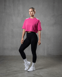 Crop top de sport oversize femme rose Impact - BRO Apparel, vue 3