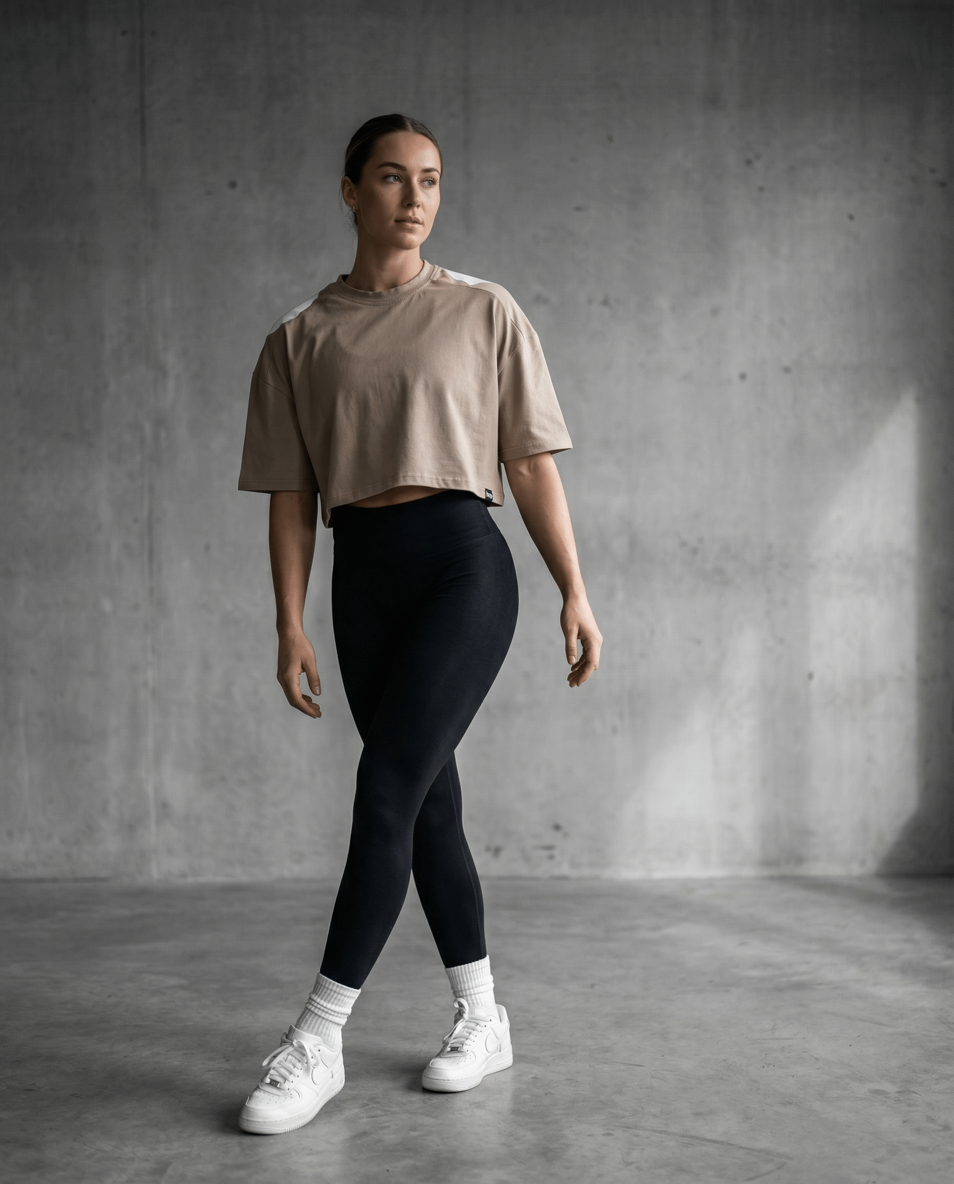 Crop Top Oversize Beige - Impact