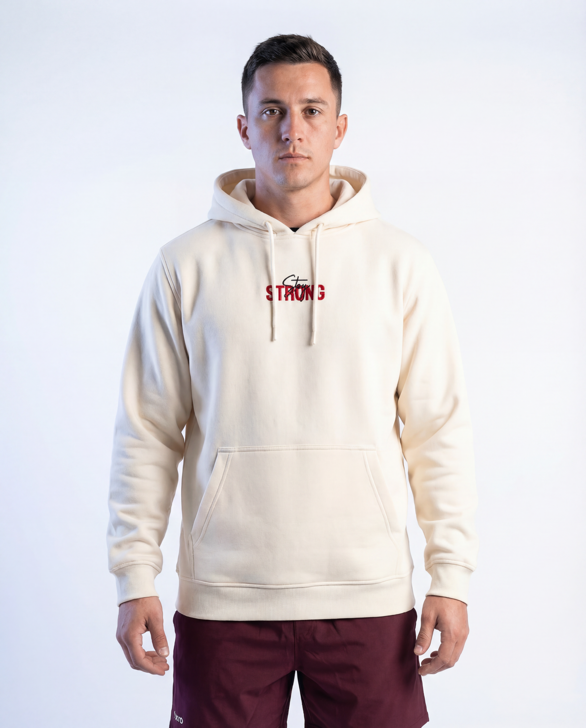 Sweat à capuche blanc cassé Heavy unisexe - BRO Apparel