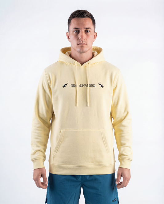 Sweat à capuche jaune pâle Heavy unisexe - BRO Apparel