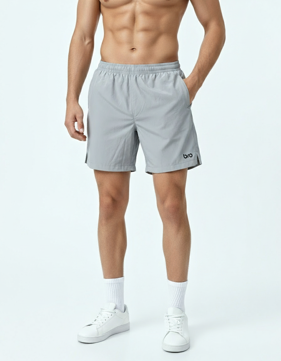 Short de sport homme gris clair Impact - BRO Apparel