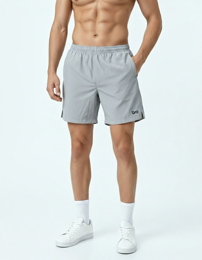 Short de sport homme gris clair Impact - BRO Apparel