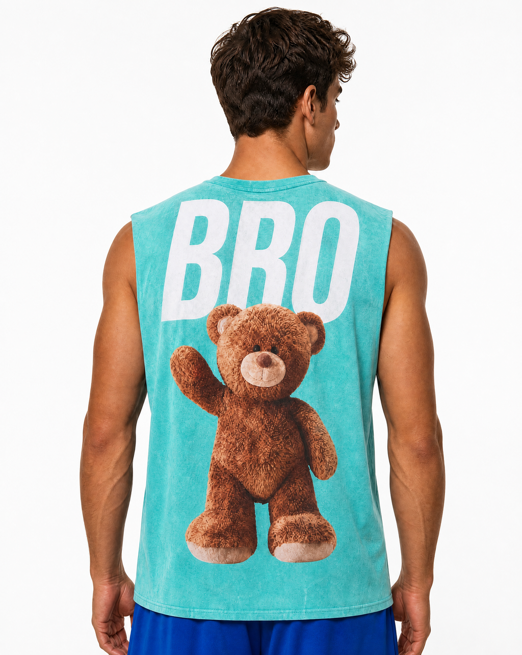 Débardeur Teddy Bear – Blue Acid Wash BRO
