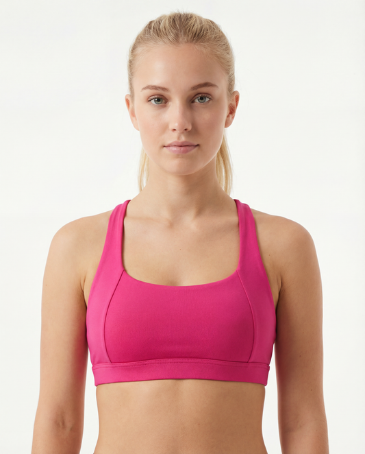 Brassière de sport dos nageur SCULT Bra rose fuchsia - BRO Apparel