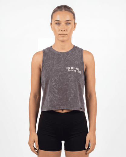 Débardeur fitté femme gris délavé Training Club - BRO Apparel