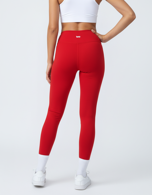 Legging de sport femme rouge Wonger gainant - BRO Apparel