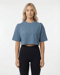 Crop top de sport oversize femme bleu Impact - BRO Apparel