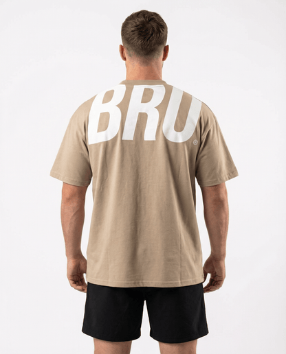 T-shirt de sport oversize homme beige Impact - BRO Apparel, vue 2