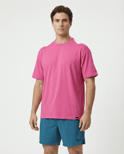 T-shirt de sport oversize homme rose Impact - BRO Apparel