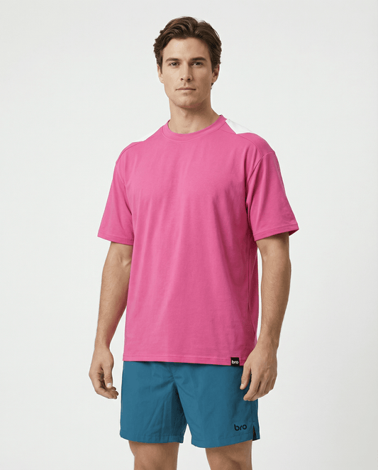 T-shirt de sport oversize homme rose Impact - BRO Apparel