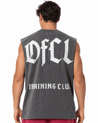 Débardeur oversize acid wash noir Training Club - BRO Apparel, vue 2