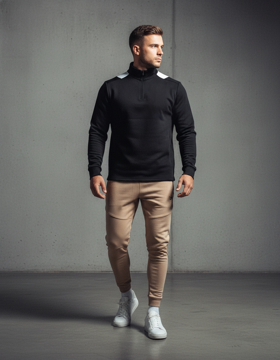 Jogging de sport homme beige V2tech - BRO Apparel, vue 3